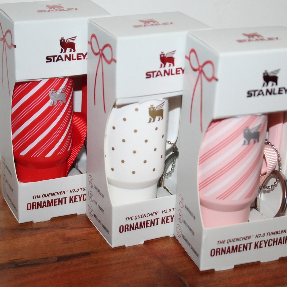 Stanley Ornament Keychain Set - Red, White, Pink